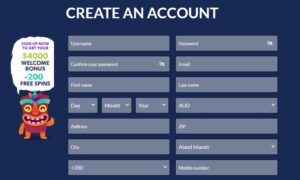 create an account 